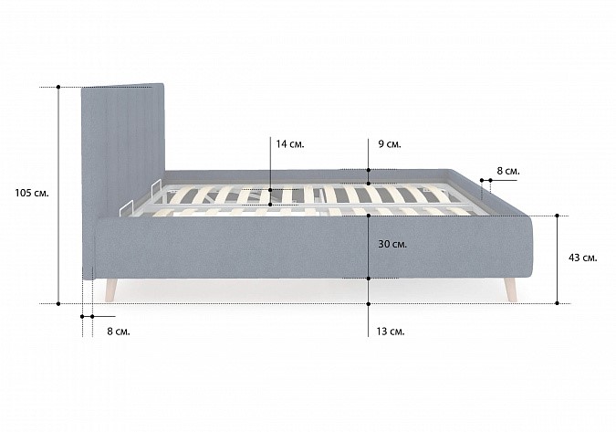 Двуспальная кровать с механизмом Alma 200х200 в Магадане - изображение 3