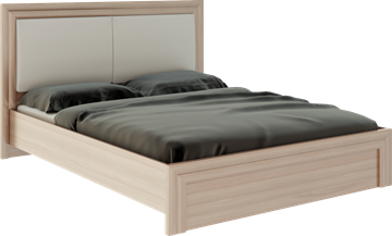 Спальная кровать Глэдис М31 (Шимо светлый/Белый текстурный) в Магадане