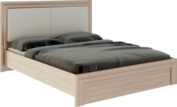Спальная кровать Глэдис М31 (Шимо светлый/Белый текстурный) в Магадане - изображение
