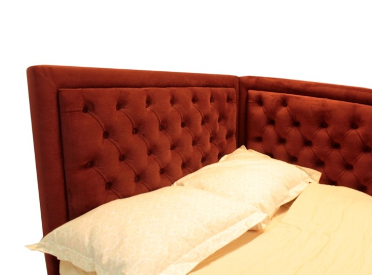 Угловая кровать без механизма высокими ножками Грета 1540х2150 мм в Магадане - изображение 4