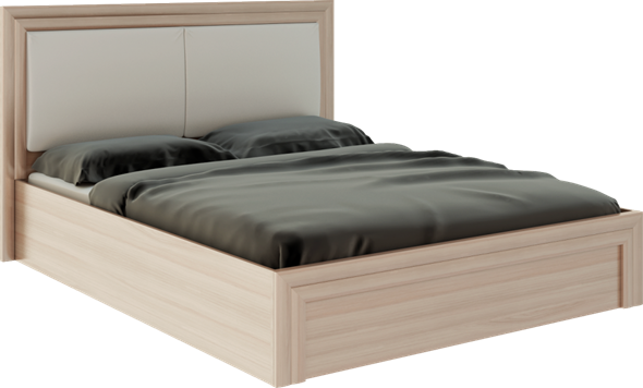 Кровать с подъемным механизмом Глэдис М32 (Шимо светлый/Белый текстурный) в Магадане - изображение