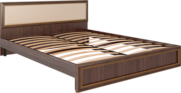 Двуспальная кровать Беатрис М10 с мягким изголовьем (Орех Гепланкт) в Магадане