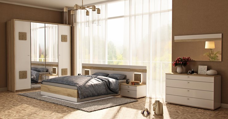 Модульная спальня Фиджи 3, белый в Магадане - изображение