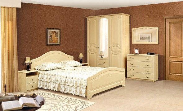 Гарнитур в спальню Ивушка-5, цвет Дуб беленый в Магадане - изображение