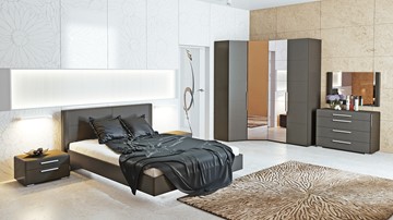 Модульная спальня Наоми №3, цвет Фон серый, Джут в Магадане - предосмотр 5