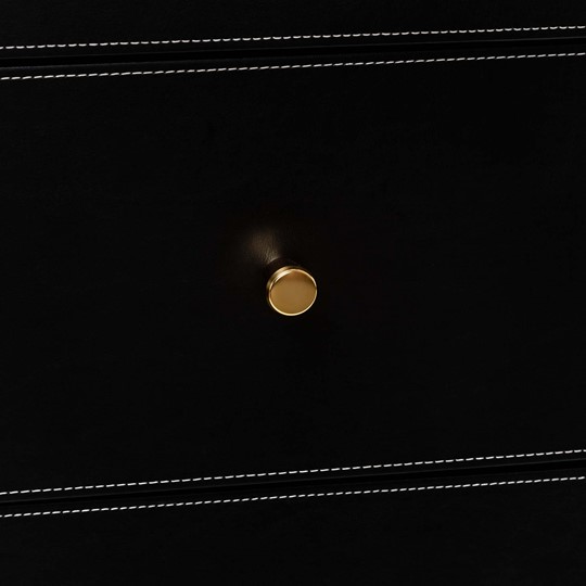 Комод широкий в спальню с 5 ящиками Leset Хайди (Черный) в Магадане - изображение 6
