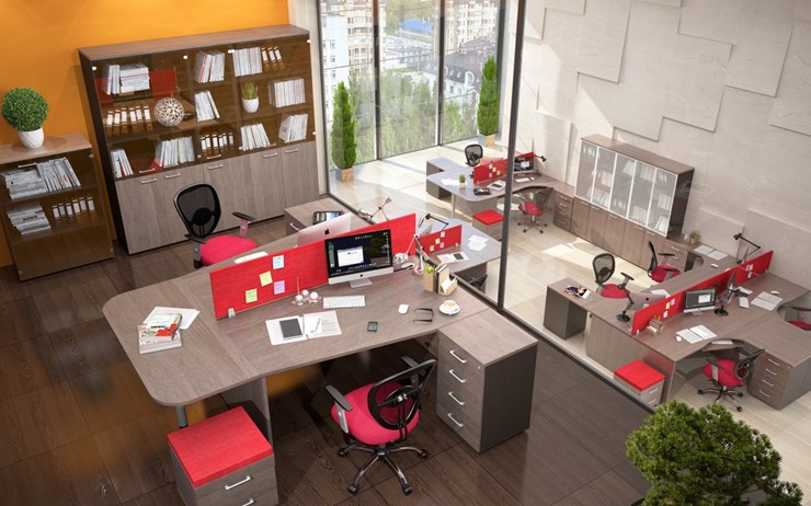 Офисный набор мебели Xten в опенспэйс для четырех сотрудников в Магадане - изображение 3