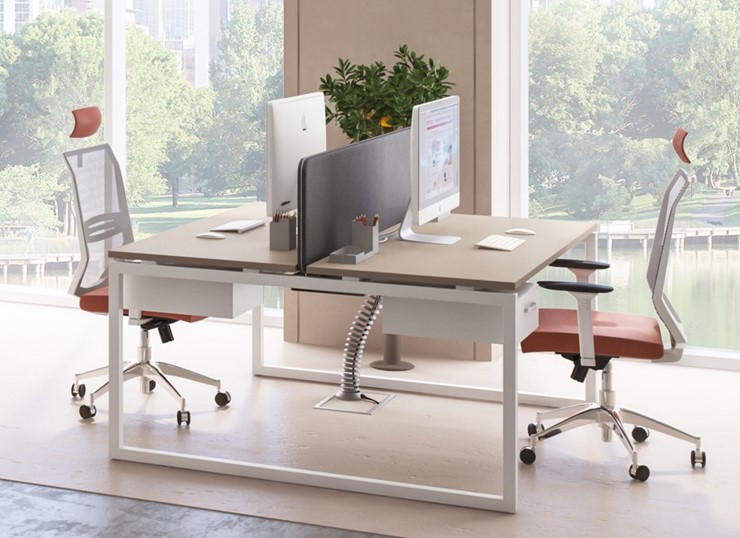 Офисный комплект мебели А4 (металлокаркас QUATTRO) белый премиум / металлокаркас белый в Магадане - изображение 6