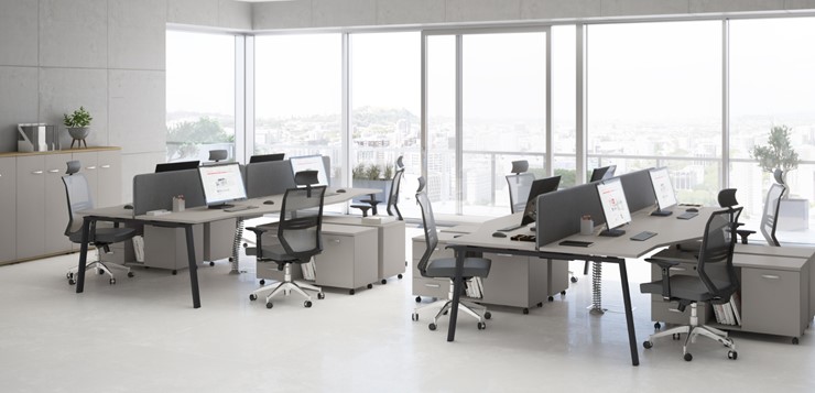 Офисный комплект мебели А4 (металлокаркас TRE) белый премиум / металлокаркас белый в Магадане - изображение 5