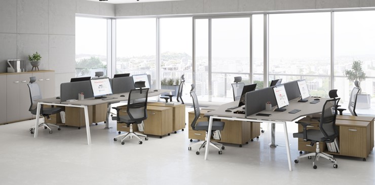 Офисный комплект мебели А4 (металлокаркас TRE) белый премиум / металлокаркас белый в Магадане - изображение 8