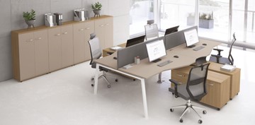 Офисный комплект мебели А4 (металлокаркас TRE) белый премиум / металлокаркас белый в Магадане - предосмотр 9