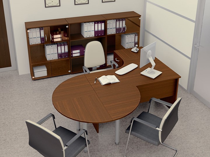 Офисный комплект мебели Комфорт (французский орех) в Магадане - изображение 6