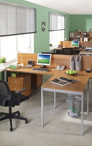 Комплект офисной мебели Формула МП2 (вяз светлый) в Магадане - предосмотр 3