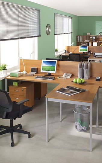 Комплект офисной мебели Формула МП2 (вяз светлый) в Магадане - изображение 3