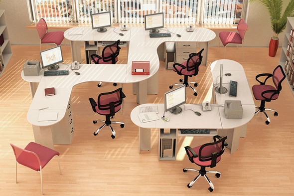 Офисный набор мебели Классик для 5 сотрудников в Магадане - изображение