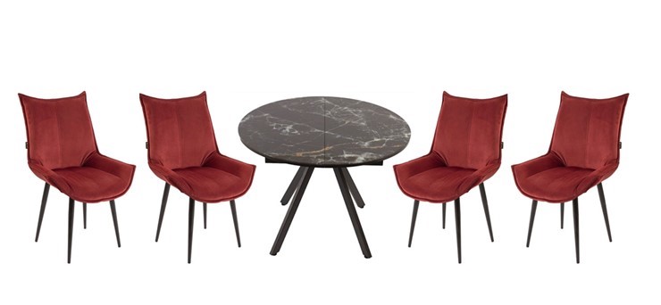 Набор мебели стол Олимп, 4 стула Осло в Магадане - изображение