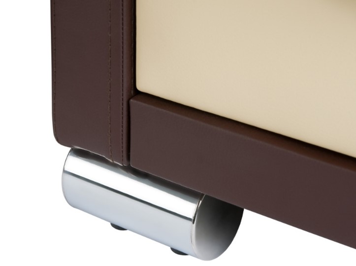 Стол туалетный OrmaSoft 2, 4 ящика, левый, экокожа коричневая/кремовая в Магадане - изображение 2