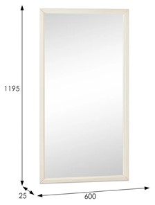 Настенное зеркало Ника (Слоновая кость) 119,5 см x 60 см в Магадане - предосмотр 3