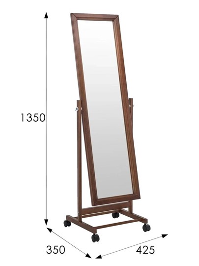 Напольное зеркало в спальню BeautyStyle 27 (135х42,5см) Средне-коричневый в Магадане - изображение 7