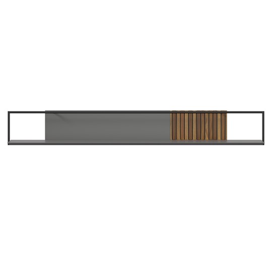 Полка Элиот ЛД 414.080.000, Оникс Серый/Орех фактурный в Магадане - изображение 4