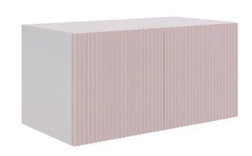 Двухдверная антресоль Зефир 118.01 (белое дерево/пудра розовая (эмаль)) в Магадане - предосмотр