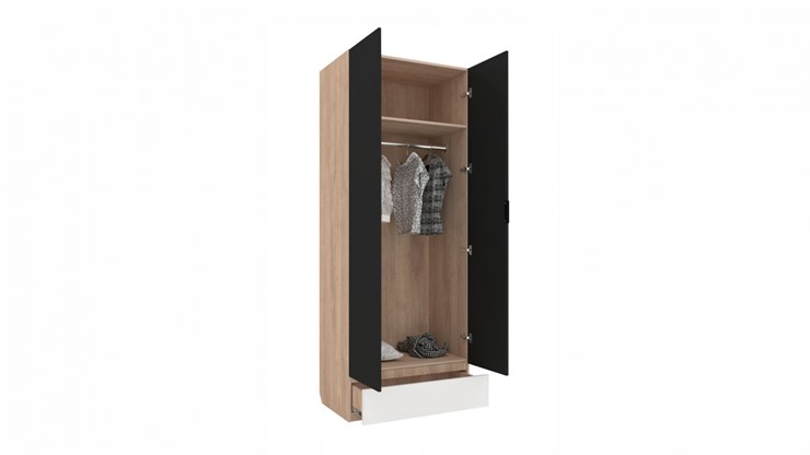 Распашной детский шкаф Юниор-4 2х-дверный для одежды в Магадане - изображение 1