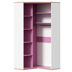 Угловой шкаф детский Урбан 528.060, белый/розовый в Магадане - предосмотр 3