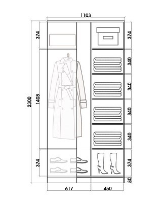 Детский шкаф-купе угловой Хит-У-23-4-77-20, Абстракция №4, Дуб сонома в Магадане - изображение 2