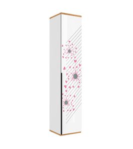 Шкаф одностворчатый Урбан 528.040, белый/розовый в Магадане - предосмотр