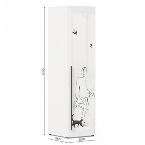 Распашной шкаф Джоли Тип 2 ЛД 535.020, Серый шелк в Магадане - предосмотр 2