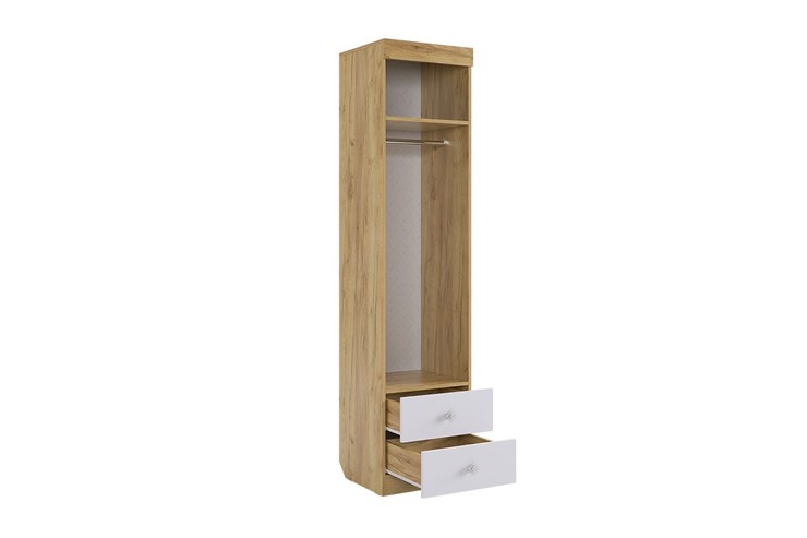 Одностворчатый шкаф с ящиками Форсаж, дуб крафт золотой/белый в Магадане - изображение 2