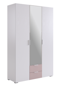 Шкаф трехдверный Зефир 109.02 (белое дерево/пудра розовая (эмаль)) в Магадане - предосмотр