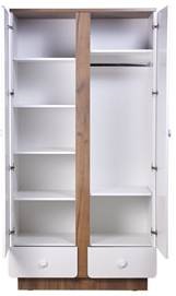 Шкаф в детскую Polini kids Ameli 4010, с ящиками, белый-натуральный, серия AMELI в Магадане - изображение 2