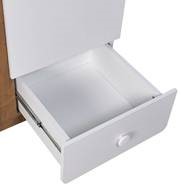 Шкаф четырехдверный Polini kids Ameli 4010, с ящиками, белый-дуб крафт, серия AMELI в Магадане - предосмотр 3