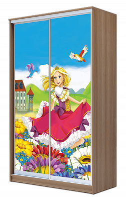 Детский шкаф-купе ХИТ 22-4-17-77-11, Принцесса, шимо темный в Магадане - изображение