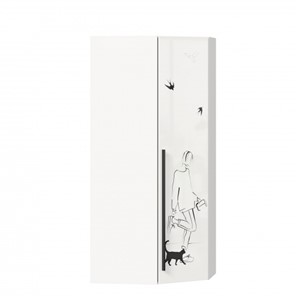 Шкаф распашной угловой Джоли 45 ЛД 535.030, Серый шелк в Магадане - предосмотр