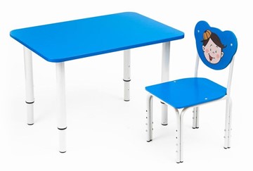 Растущий стол Кузя (Синий,Серый) в Магадане - предосмотр 1