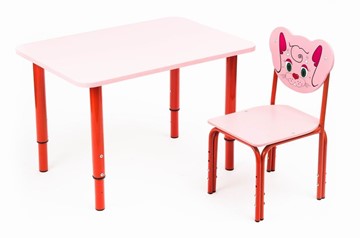 Растущий стол Кузя (Розовый,Красный) в Магадане - предосмотр 1