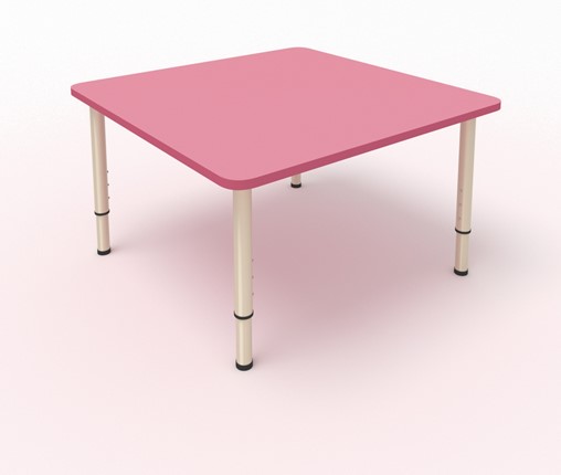 Детский стол 4-местный 70х70 ЛДСП Розовый в Магадане - изображение