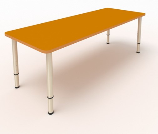 Стол детский 2-местный  (по одну сторону столешн.) СДО-3 (0-3) оранжевый в Магадане - изображение