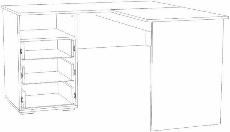 Письменный стол Банни НМ 041.41, Меренга/Бисквит/Белый/Дуб сонома в Магадане - изображение 2