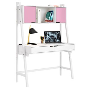 Стол с ящиками высокий POLINI Kids Mirum 1446 Белый / двери Розовые в Магадане - предосмотр
