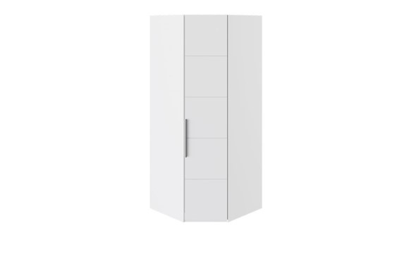 Распашной угловой шкаф Наоми, цвет Белый глянец, Джут СМ-208.07.06 в Магадане - изображение