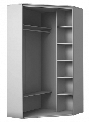 Шкаф угловой 2300х1103, ХИТ У-23-4-66-09, Орнамент, 2 зеркала, белая шагрень в Магадане - изображение 1