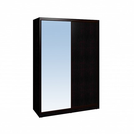 Шкаф 2-х створчатый 1600 Домашний Зеркало/ЛДСП, Венге в Магадане - изображение