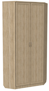 Шкаф распашной 401 угловой со штангой, цвет Дуб Сонома в Магадане - предосмотр