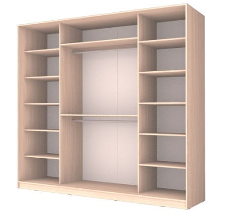 Шкаф 4-х створчатый ХИТ 24-24/2-8888, с матовым стеклом, Белый в Магадане - изображение 1