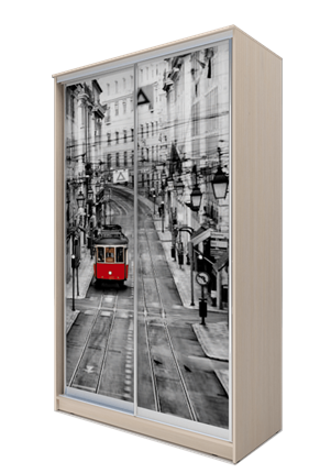 Шкаф 2-х дверный 2200х1682х620, Лондон, трамвай ХИТ 22-17-77-01 Дуб Млечный в Магадане - изображение