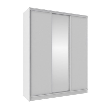 Шкаф 1800 Домашний Зеркало/ЛДСП, Белый в Магадане - изображение
