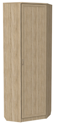Шкаф распашной 402 угловой со штангой, цвет Дуб Сонома в Магадане - изображение